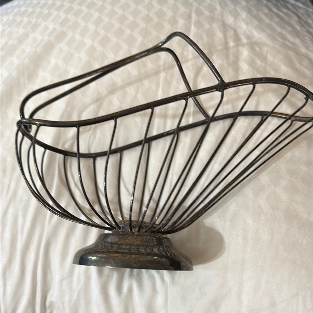 Vintage Wire Wine Basket Holder